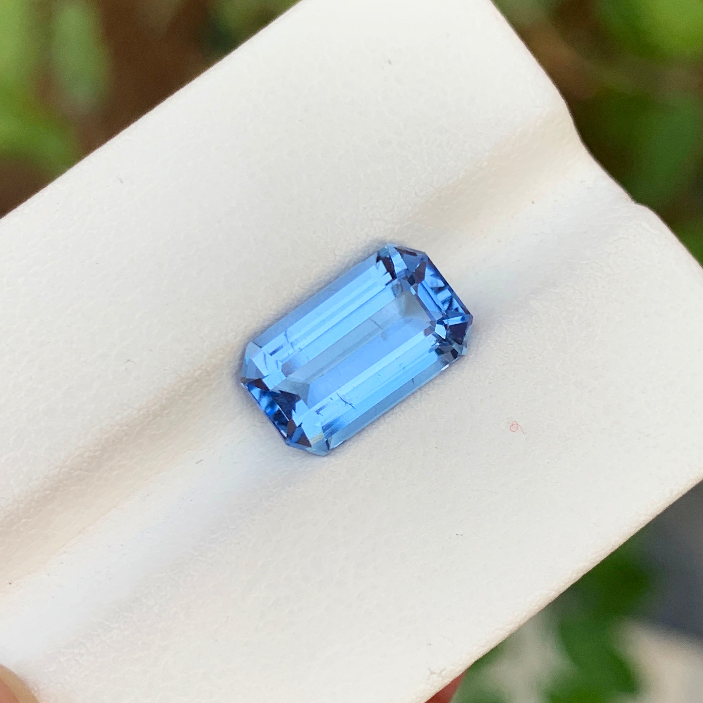 Emerald Cut Aquamarine Gemstone, Deep Blue Aquamarine Ring Stone, 3.50 CT