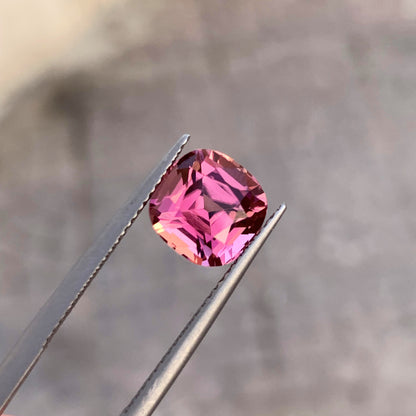 Pink Tourmaline Loose Gemstone, Faceted Tourmaline Stone For Ring, 4.10 CT
