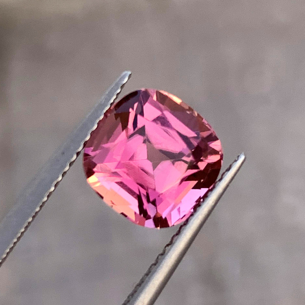 Pink Tourmaline Loose Gemstone, Faceted Tourmaline Stone For Ring, 4.10 CT