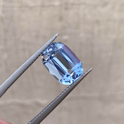 Natural Aquamarine Gemstone, Deep Blue Aquamarine March Birthstone, 3.95 CT