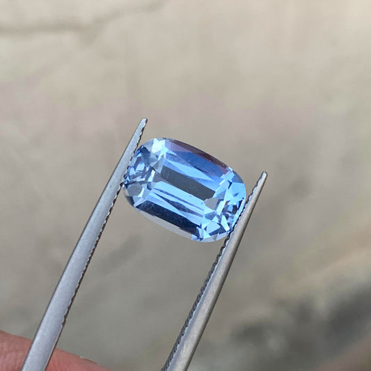 Natural Aquamarine Gemstone, Deep Blue Aquamarine March Birthstone, 3.95 CT