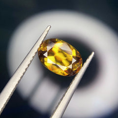 Oval Sphene Loose Stone For Ring, Brown Shpene Gemstone For Jewelry, 1.75CT