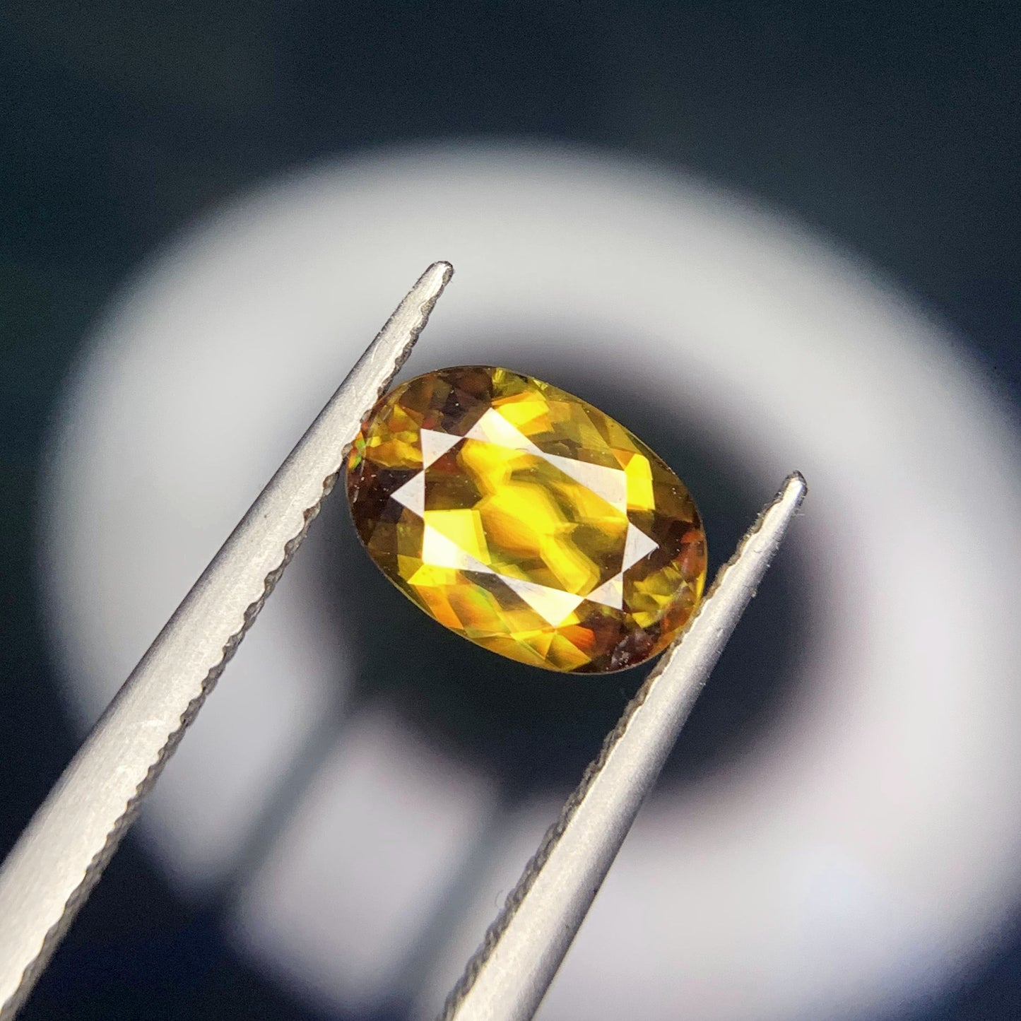 Oval Sphene Loose Stone For Ring, Brown Shpene Gemstone For Jewelry, 1.75CT