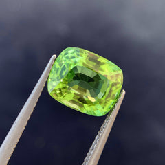 Natural Peridot Gemstone For Ring Making, Burma Peridot Loose Stone, 4.4 CT