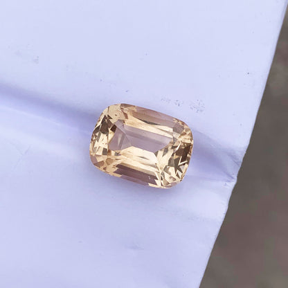 Cushion Cut Topaz Loose Gemstone For Ring, Faceted Topaz Stone, 10.95 CT