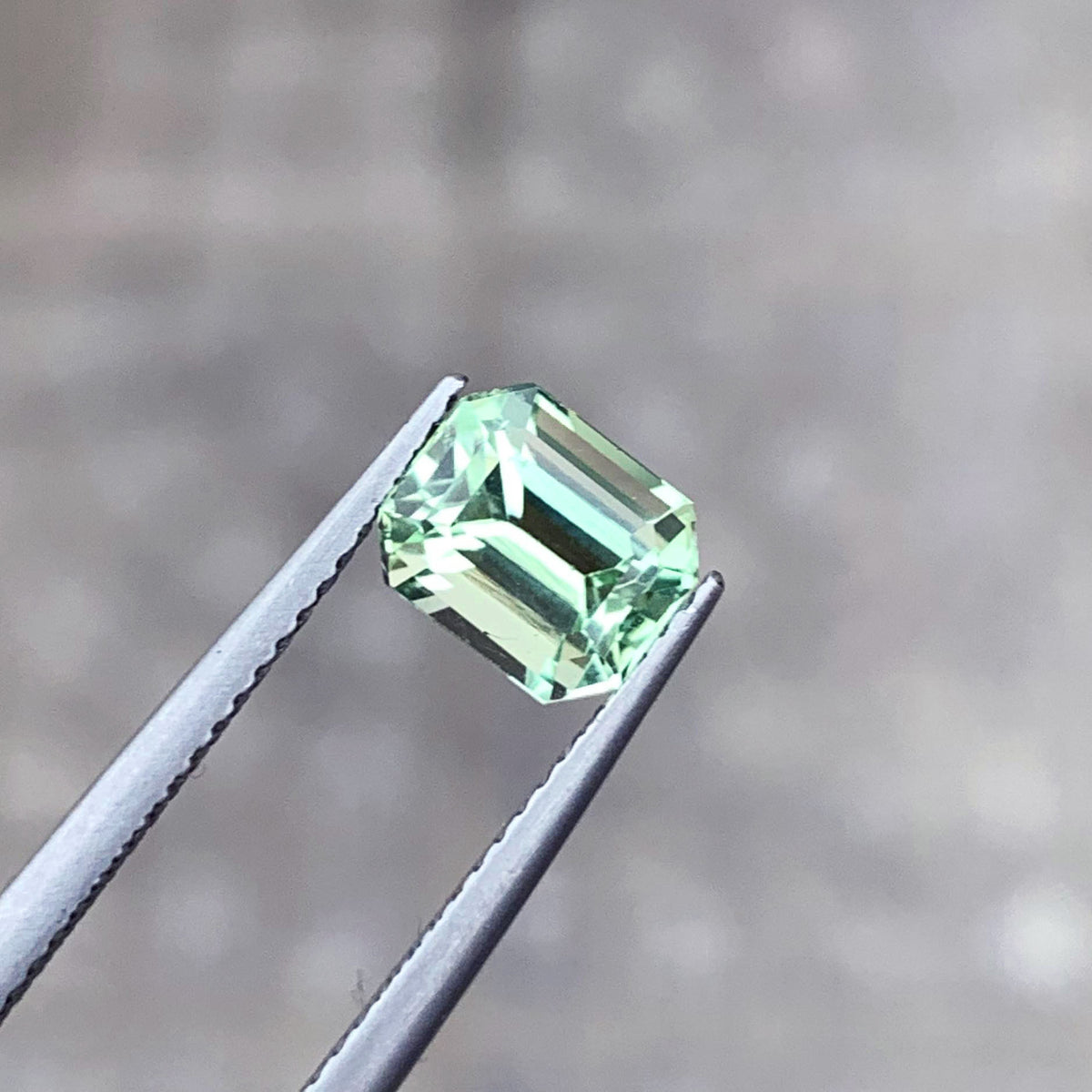 Light Green Tourmaline Gemstone, Emerald Cut Tourmaline Ring Stone, 1.70 CT