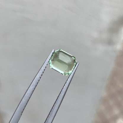 Light Green Tourmaline Gemstone, Emerald Cut Tourmaline Ring Stone, 1.70 CT