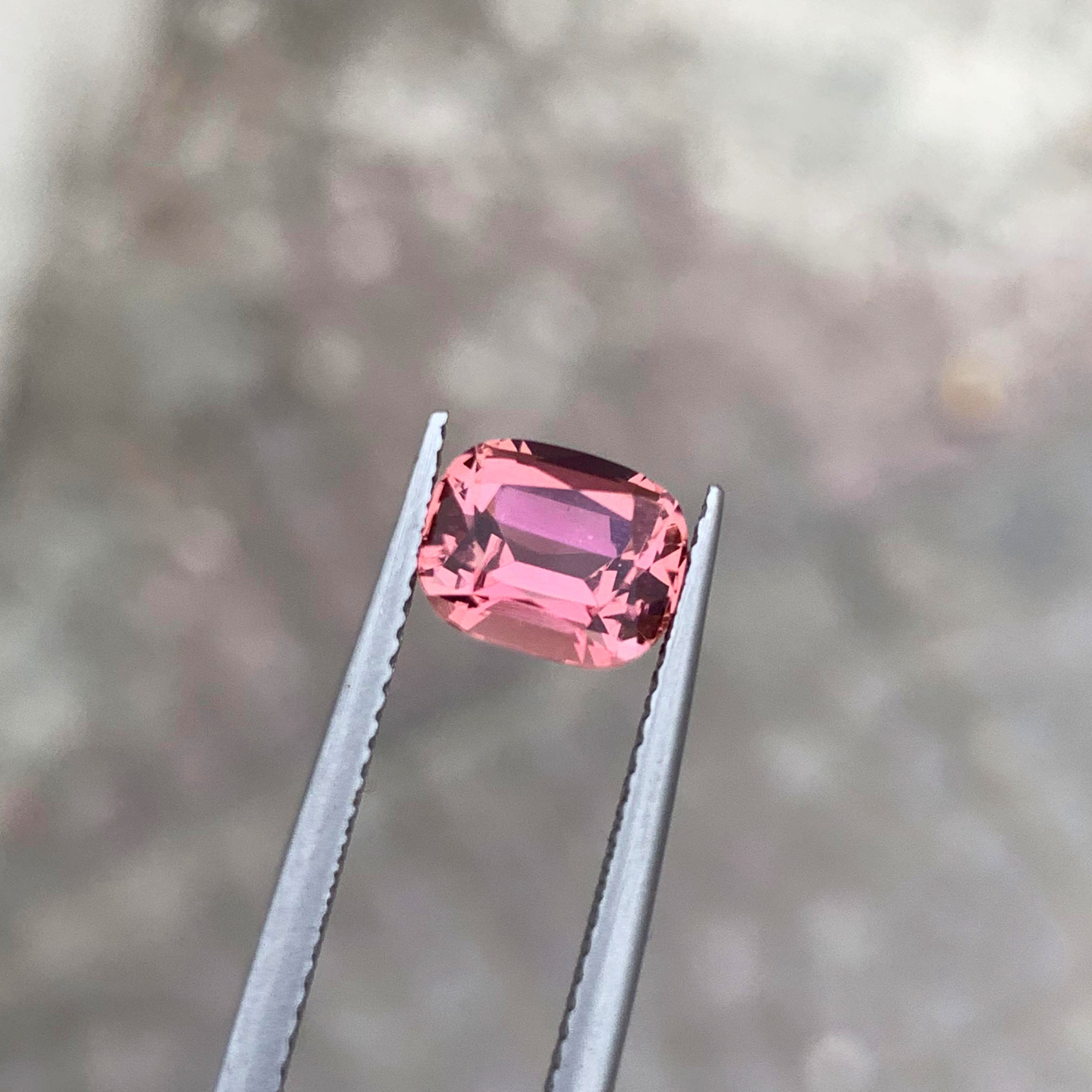 Pink Tourmaline Gemstone For Ring, Faceted Tourmaline Loose Stone, 2.15 CT