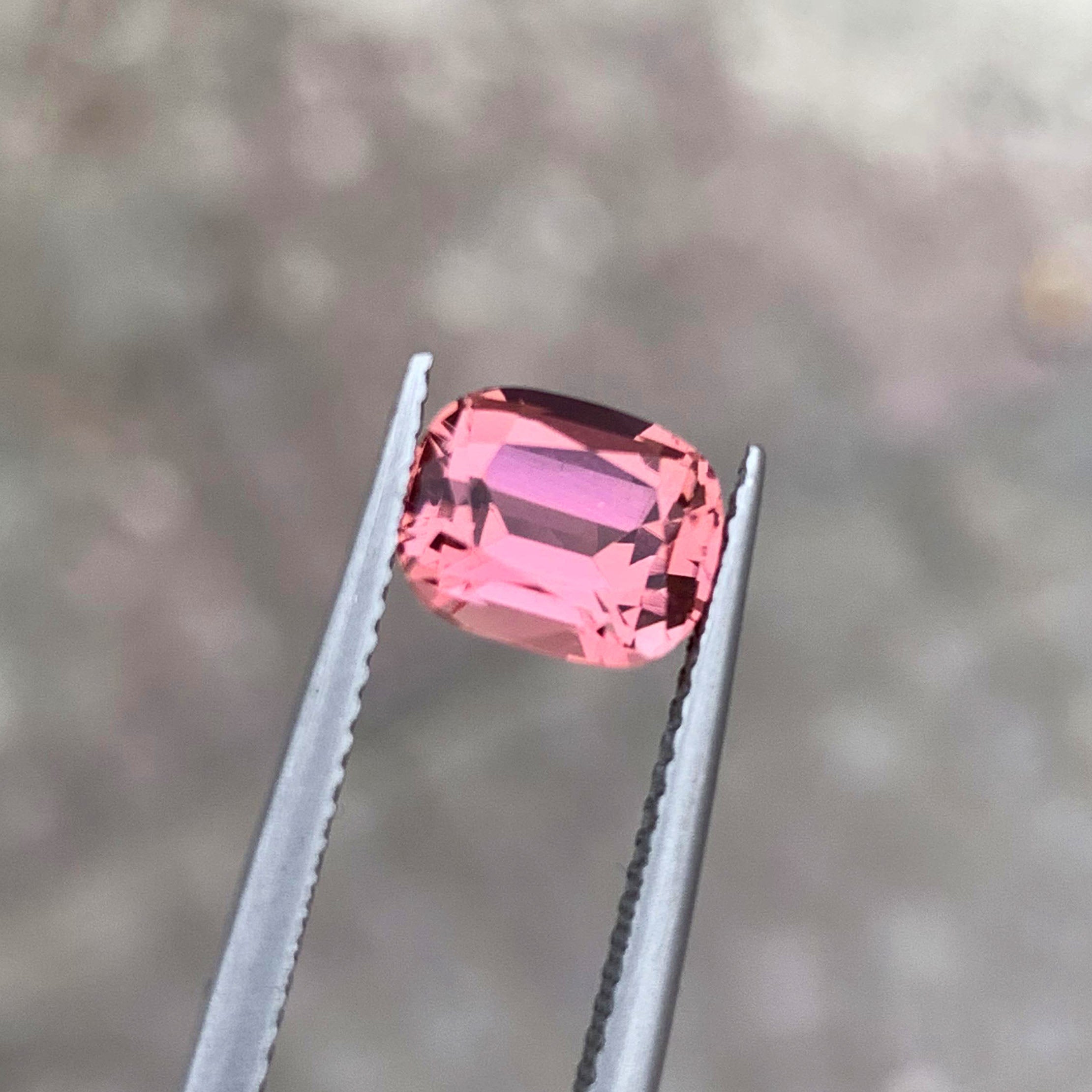 Pink Tourmaline Gemstone For Ring, Faceted Tourmaline Loose Stone, 2.15 CT