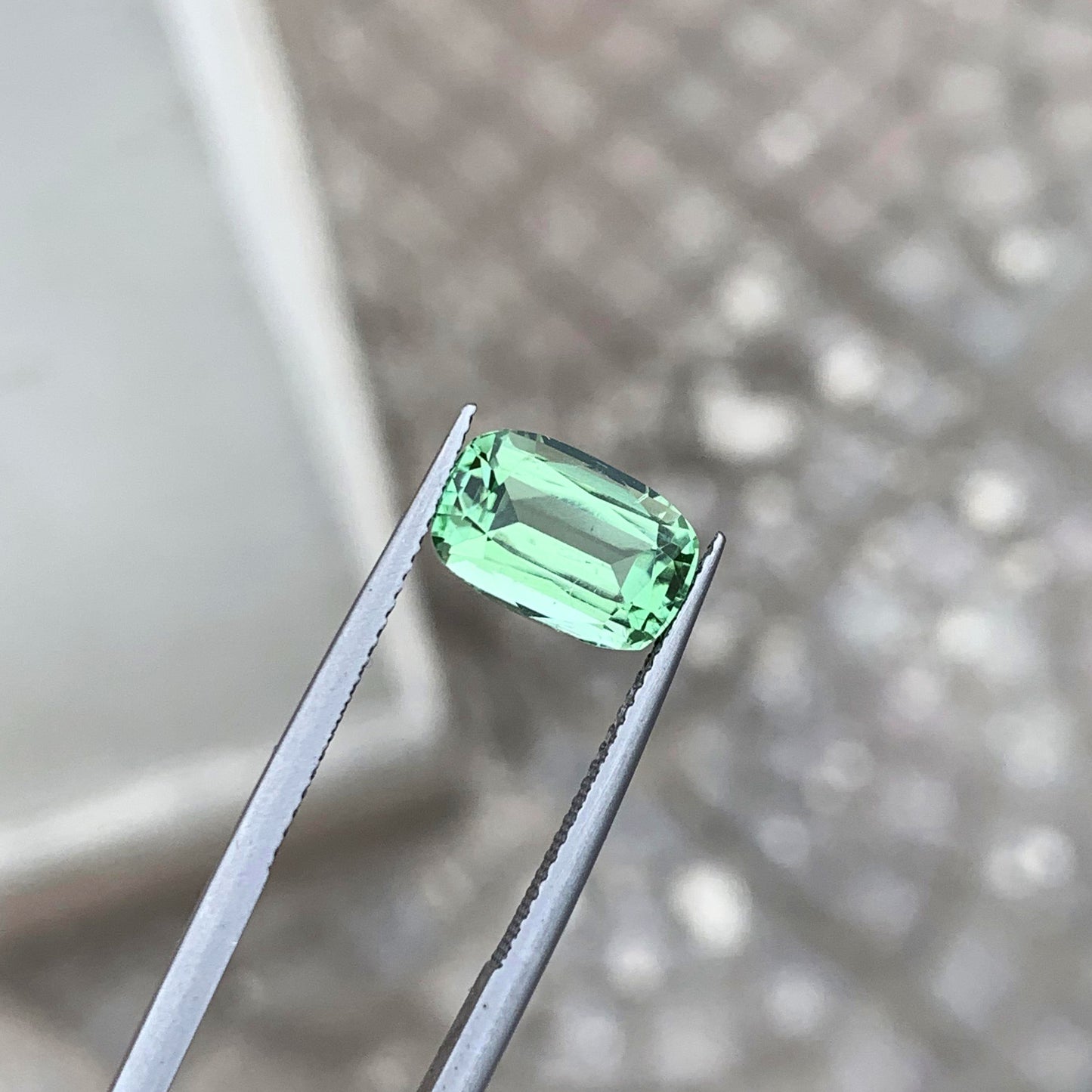 Mint Green Tourmaline Loose Gemstone, Faceted Tourmaline Ring Stone, 3.60CT