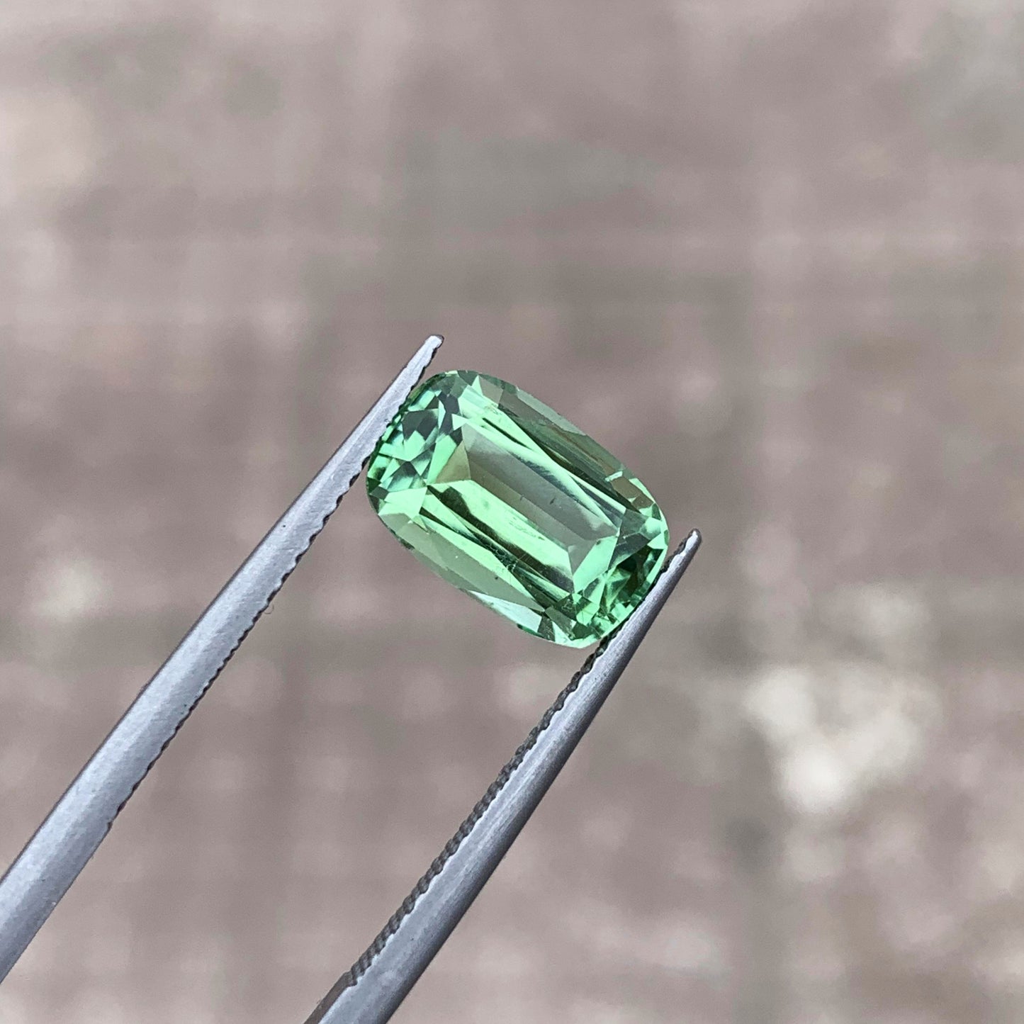 Mint Green Tourmaline Loose Gemstone, Faceted Tourmaline Ring Stone, 3.60CT