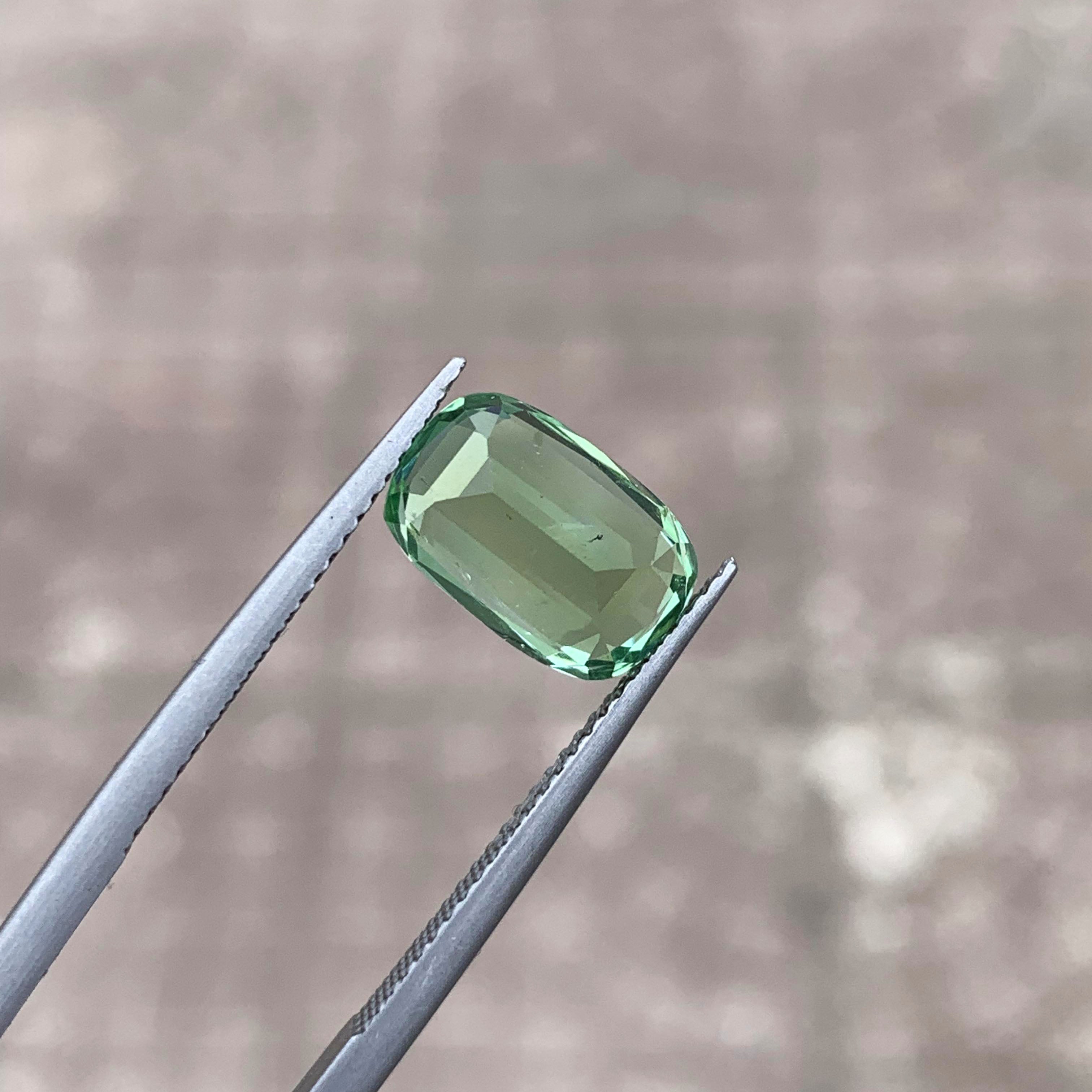 Mint Green Tourmaline Loose Gemstone, Faceted Tourmaline Ring Stone, 3.60CT