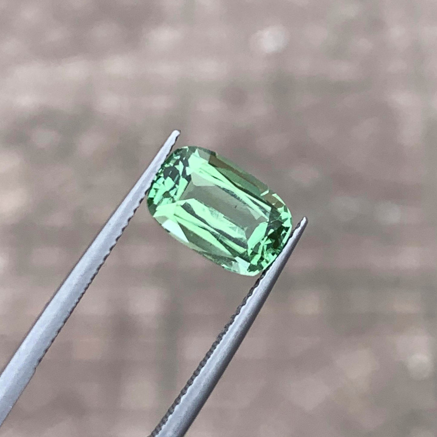 Mint Green Tourmaline Loose Gemstone, Faceted Tourmaline Ring Stone, 3.60CT