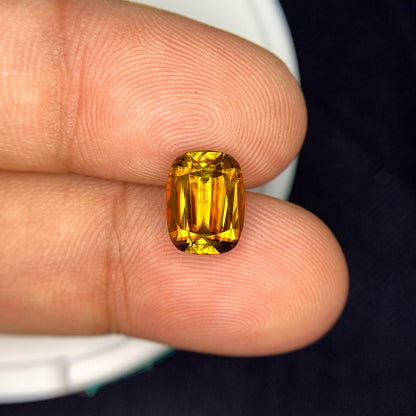Fill Fire Sphene Loose Stone, Natural Sphene Gemstone For Ring, 2.4 CT