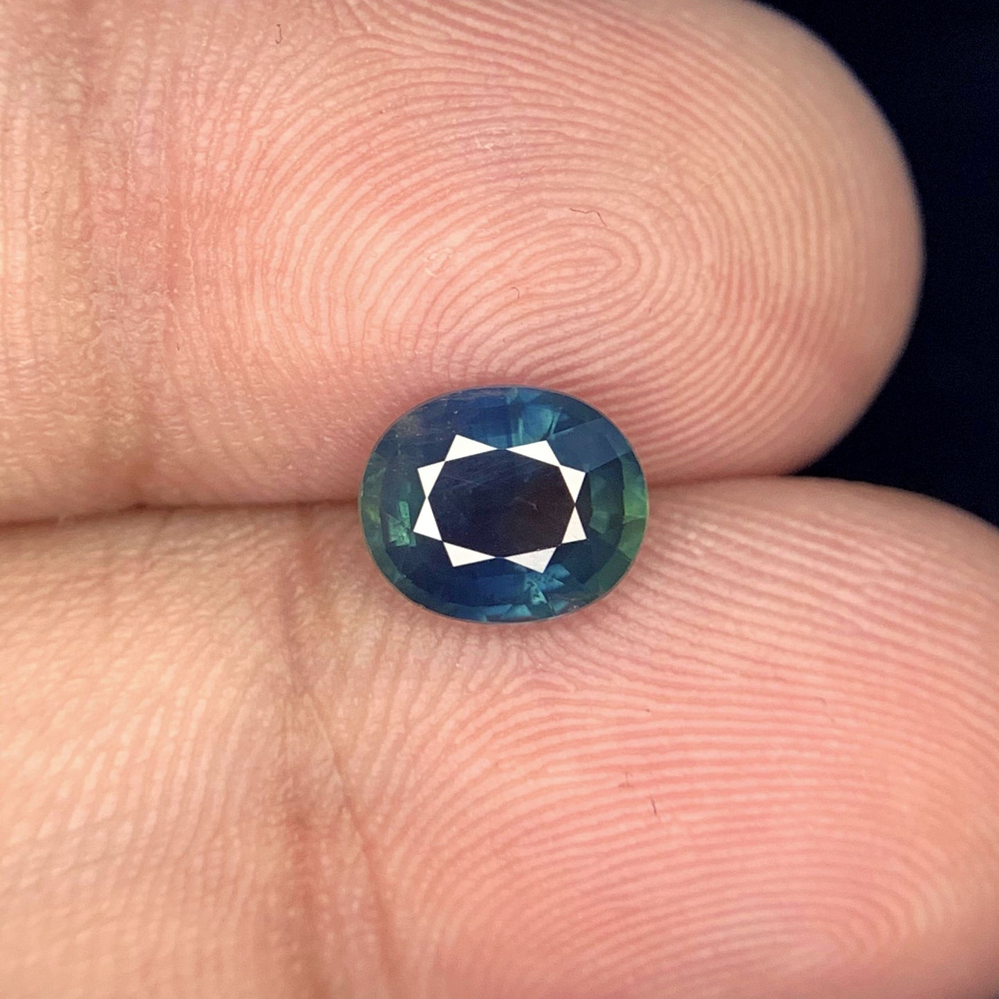 Parti Sapphire Stone For Ring, Oval Shape Bi Color Sapphire Gemstone, 1.8CT