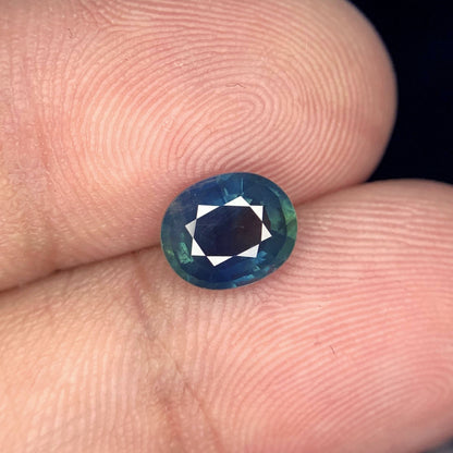 Parti Sapphire Stone For Ring, Oval Shape Bi Color Sapphire Gemstone, 1.8CT