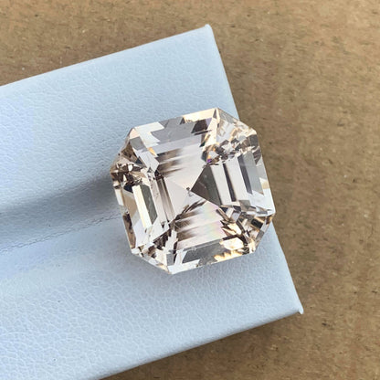 Yellow Topaz Gemstone For Jewelry, Ascher Cut Topaz Stone, 25.60 CT