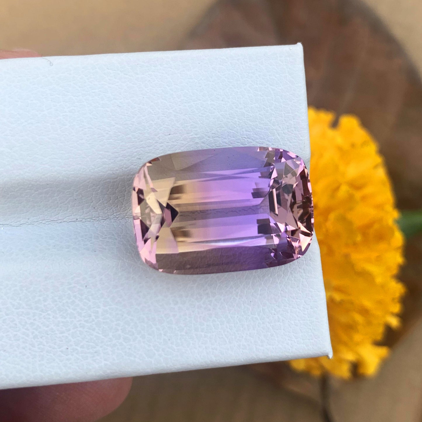 Flawless Ametrine Gemstone, Bi Color Ametrine Stone For Jewelry, 17.85 CT