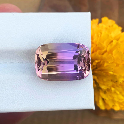 Flawless Ametrine Gemstone, Bi Color Ametrine Stone For Jewelry, 17.85 CT
