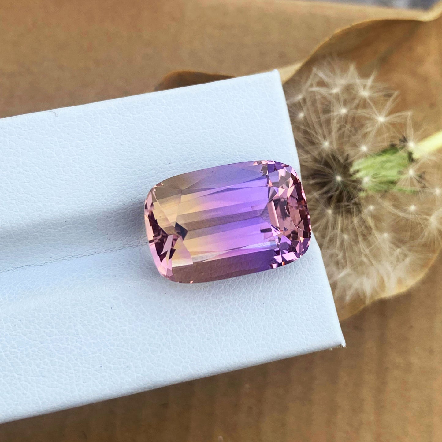 Flawless Ametrine Gemstone, Bi Color Ametrine Stone For Jewelry, 17.85 CT