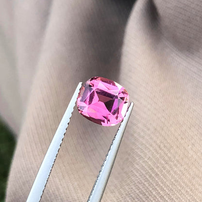 Pink Tourmaline Gemstone For Ring, Faceted Tourmaline Loose Stone, 1.65 CT