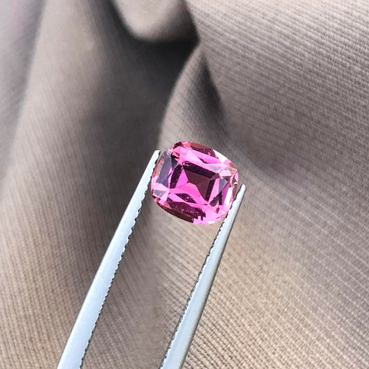 Pink Tourmaline Gemstone For Ring, Faceted Tourmaline Loose Stone, 1.65 CT