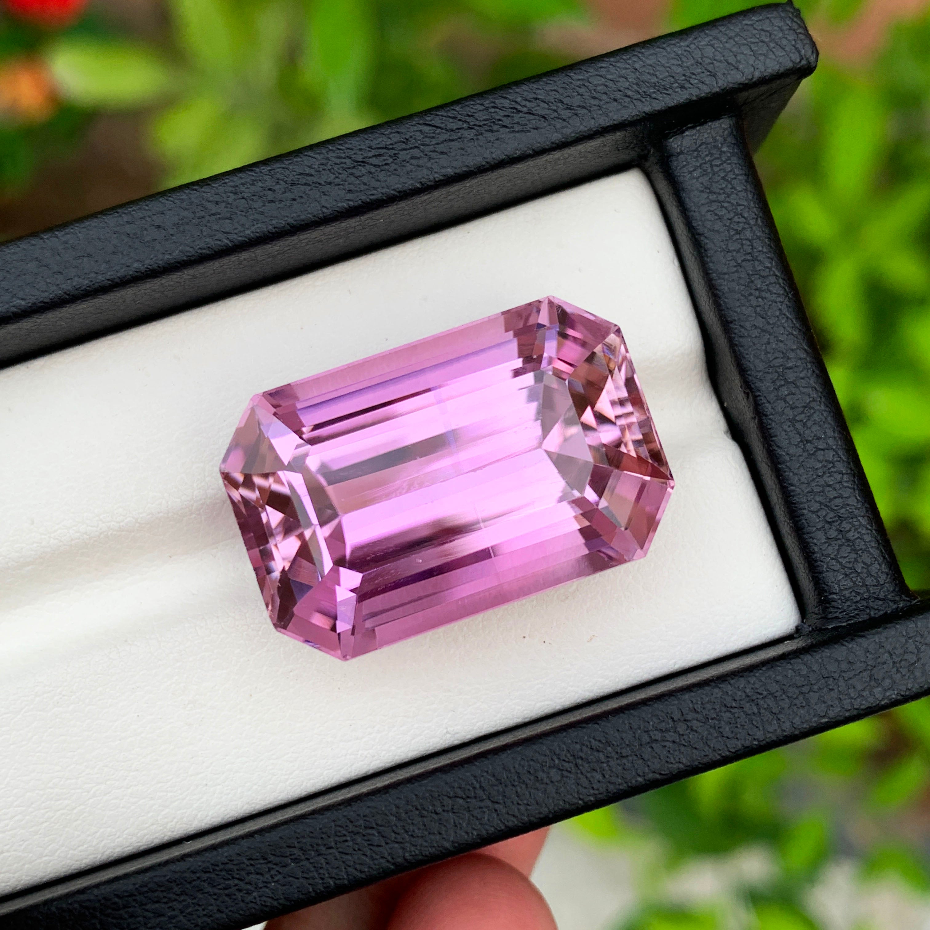 Deep Lilac Kunzite Gemstone For Jewelry, Natural Kunzite Loose Stone, Emerald Cut Kunzite Stone, Pink Kunzite Jewelry Stone, 60.60 CT