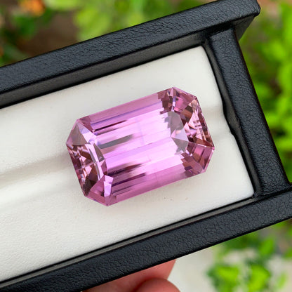 Deep Lilac Kunzite Gemstone For Jewelry, Natural Kunzite Loose Stone, Emerald Cut Kunzite Stone, Pink Kunzite Jewelry Stone, 60.60 CT