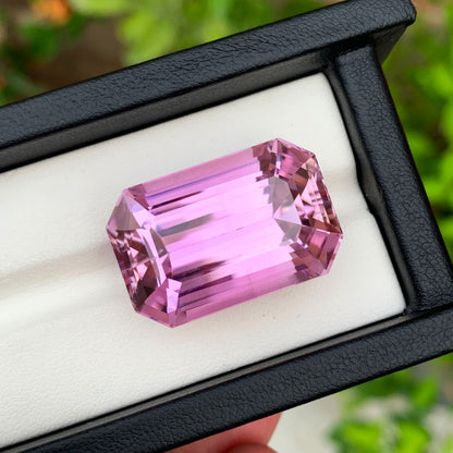 Deep Lilac Kunzite Gemstone For Jewelry, Natural Kunzite Loose Stone, Emerald Cut Kunzite Stone, Pink Kunzite Jewelry Stone, 60.60 CT