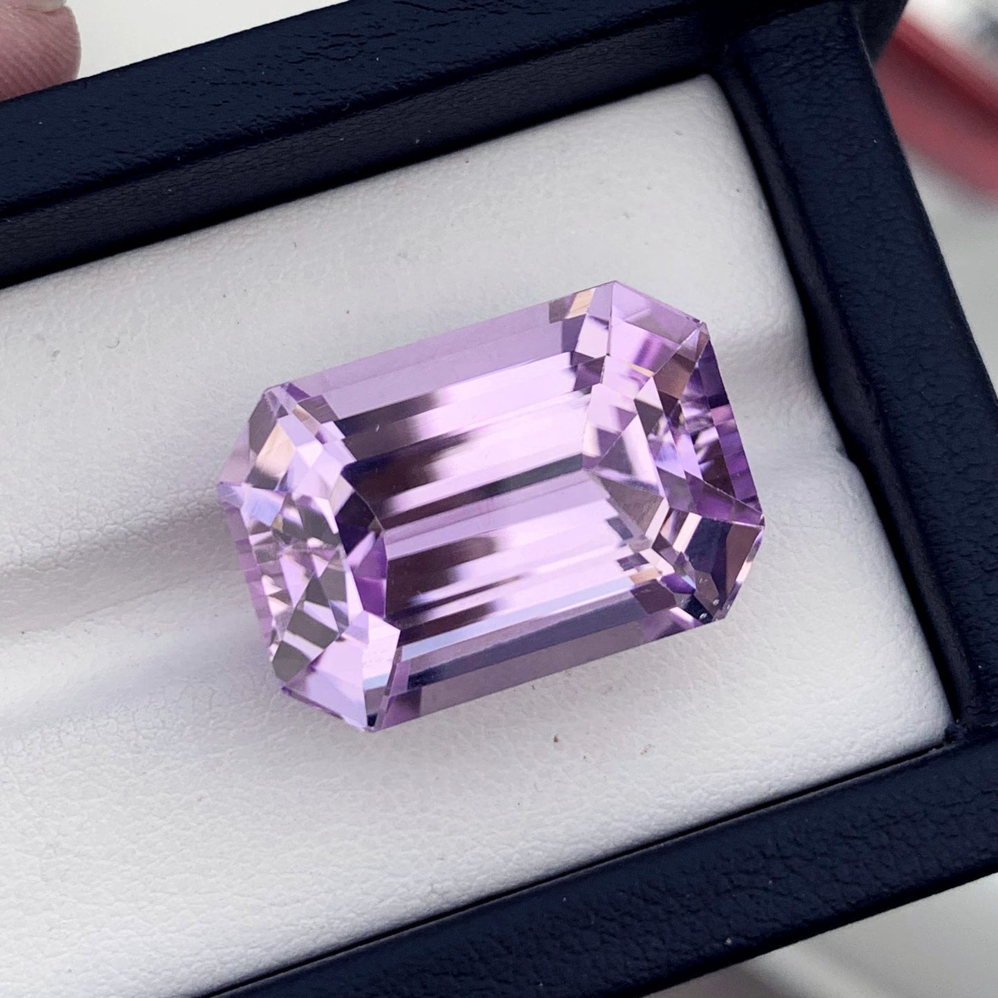 Emerald Cut Kunzite Loose Gemstone, Flawless Kunzite Gemstone, Lilac Pink Kunzite Stone For Jewelry, 42.75 CT
