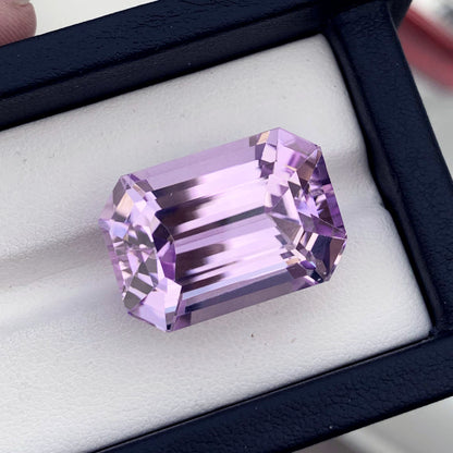 Emerald Cut Kunzite Loose Gemstone, Flawless Kunzite Gemstone, Lilac Pink Kunzite Stone For Jewelry, 42.75 CT