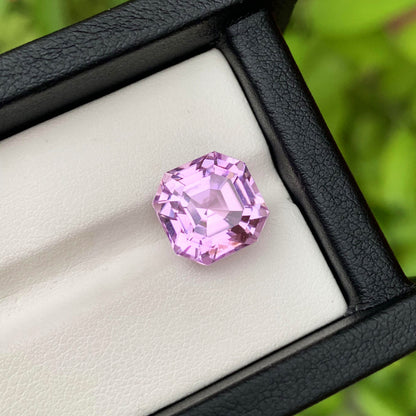 Ring Size Kunzite Gemstone, Lilac Pink Kunzite Loose Gemstone, Asscher Cut Kunzite Stone, Natural Kunzite Ring Stone, 8.75 CT