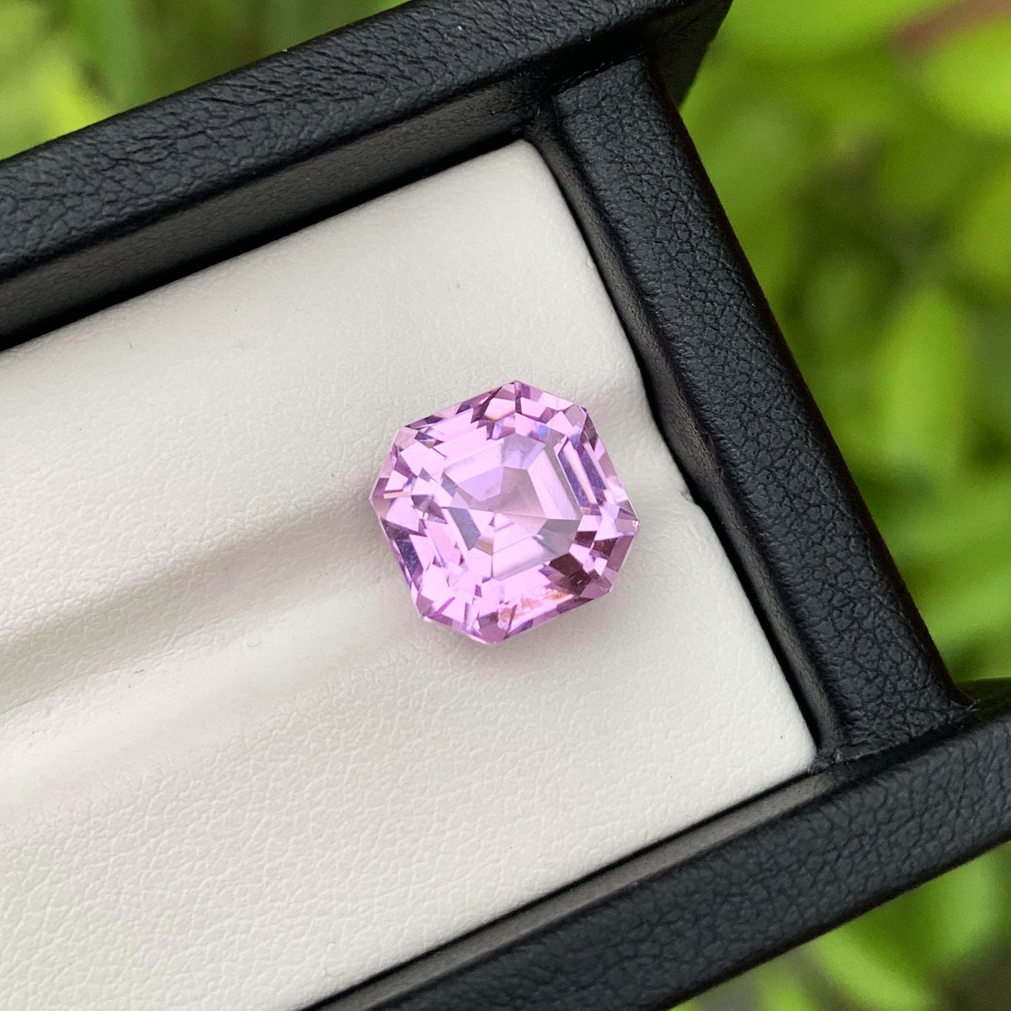Ring Size Kunzite Gemstone, Lilac Pink Kunzite Loose Gemstone, Asscher Cut Kunzite Stone, Natural Kunzite Ring Stone, 8.75 CT