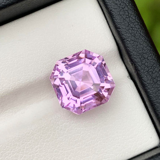 Ring Size Kunzite Gemstone, Lilac Pink Kunzite Loose Gemstone, Asscher Cut Kunzite Stone, Natural Kunzite Ring Stone, 8.75 CT