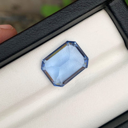 Flawless Aquamarine Gemstone, Blue Aquamarine Ring Stone, Emerald Cut Aquamarine Loose Stone, Santa Maria Aquamarine, 8.95 CT