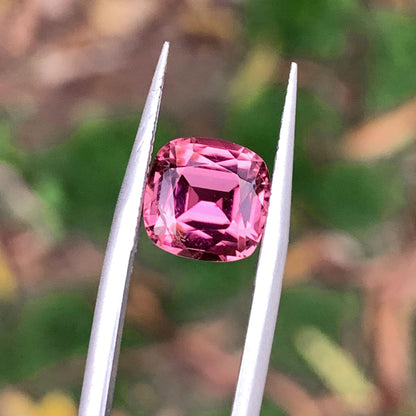 Pink Tourmaline Gemstone, Natural Tourmaline Ring Stone, Faceted Tourmaline Loose Stone For Jewelry, Peach Pink Tourmaline Stone, 2.75 CT