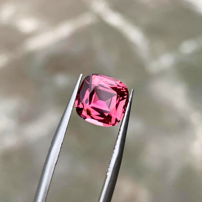 Pink Tourmaline Gemstone, Natural Tourmaline Ring Stone, Faceted Tourmaline Loose Stone For Jewelry, Peach Pink Tourmaline Stone, 2.75 CT