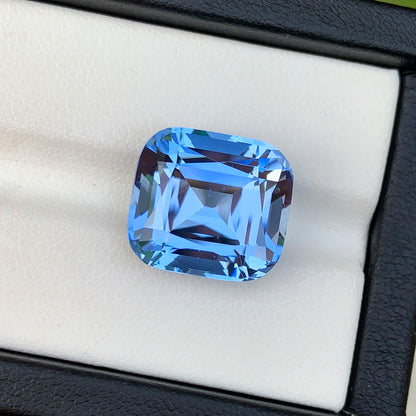Loose Aquamarine Gemstone, Deep Blue Aquamarine Stone For Ring Making, Santa Maria Aquamarine Loose Stone For Jewelry, 13.15 CT