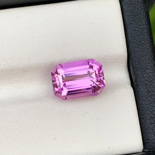 Flawless Kunzite Gemstone, Pink Kunzite Ring Stone, Emerald Cut Kunzite Loose Gemstone, Natural Kunzite Stone For Jewelry Making, 5 CT