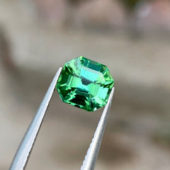 Bluish Green Tourmaline Loose Gemstone, Ascher Cut Tourmaline Ring Stone, Afghan Tourmaline Gemstone, 1.90 CT