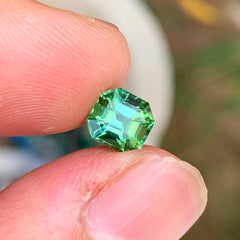 Bluish Green Tourmaline Loose Gemstone, Ascher Cut Tourmaline Ring Stone, Afghan Tourmaline Gemstone, 1.90 CT