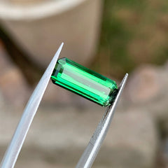 Bluish Green Tourmaline Loose Gemstone For Ring Making, Emerald Cut Tourmaline Ring Stone, Natural Tourmaline Gemstone, 2.55 CT