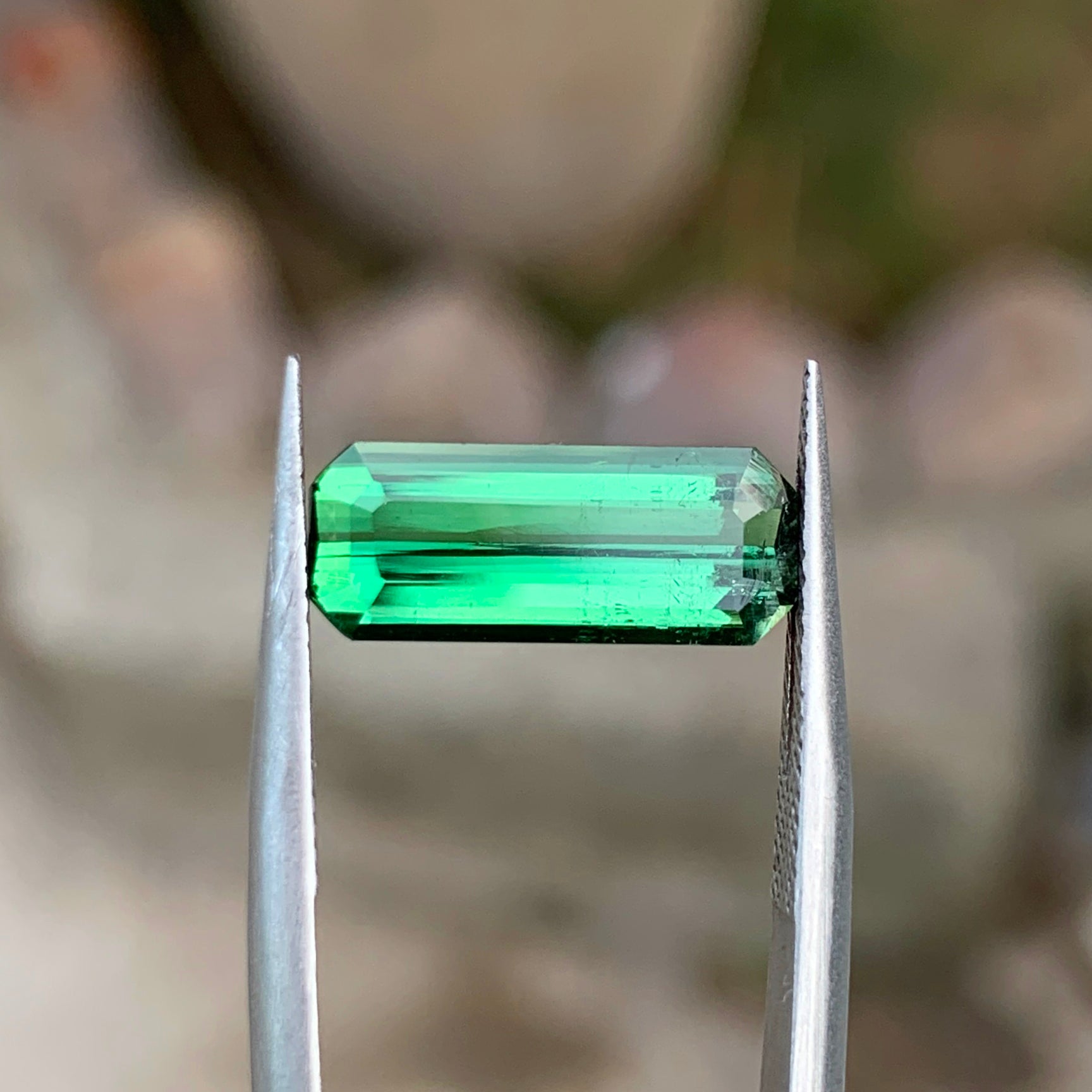 Bluish Green Tourmaline Loose Gemstone For Ring Making, Emerald Cut Tourmaline Ring Stone, Natural Tourmaline Gemstone, 2.55 CT