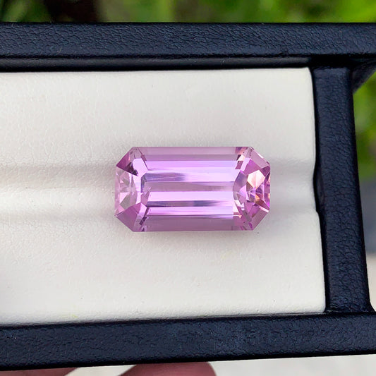 Lilac Kunzite Gemstone, Emerald Cut Kunzite Ring Stone, Flawless Kunzite Loose Gemstone For Jewelry Making, Natural Kunzite Stone, 21.05 CT