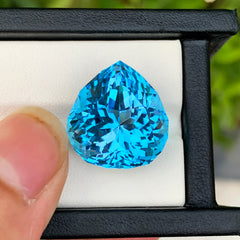 Deep Blue Topaz Loose Gemstone, Swiss Blue Topaz Gemstone, Pear Shape Topaz Necklace Stone, Natural Topaz Jewelry Stone, 36.30 CT