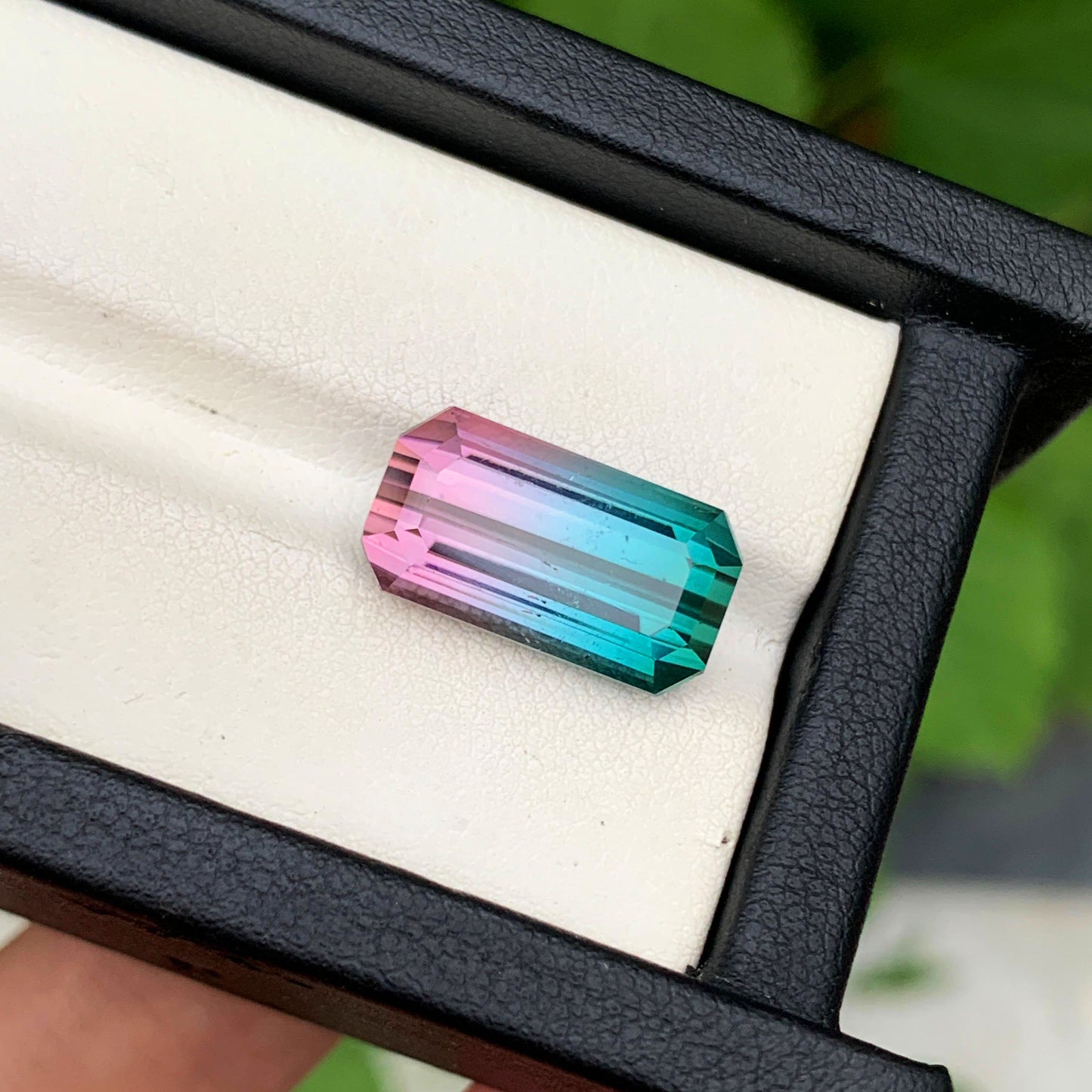 Tri Color Tourmaline Loose Gemstone, Natural Tourmaline Gemstone For Ring, Emerald Cut Tourmaline Ring Stone, 11.5 CT