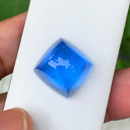 Deep Blue Aquamarine Cabochon, Natural Blue Beryl Gemstone For Jewelry