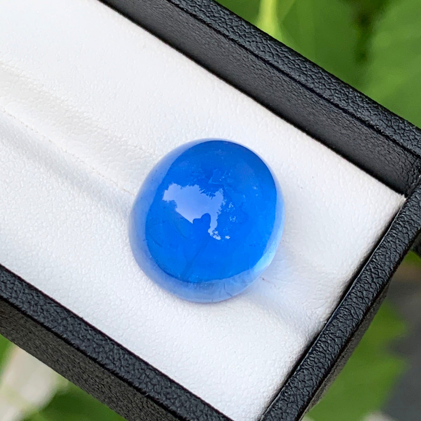 Natural Blue Beryl Cabochon, Deep Blue Aquamarine Stone For Jewelry Making