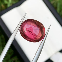 Red Tourmaline Cabochon, Rubelite Tourmaline Ring Stone