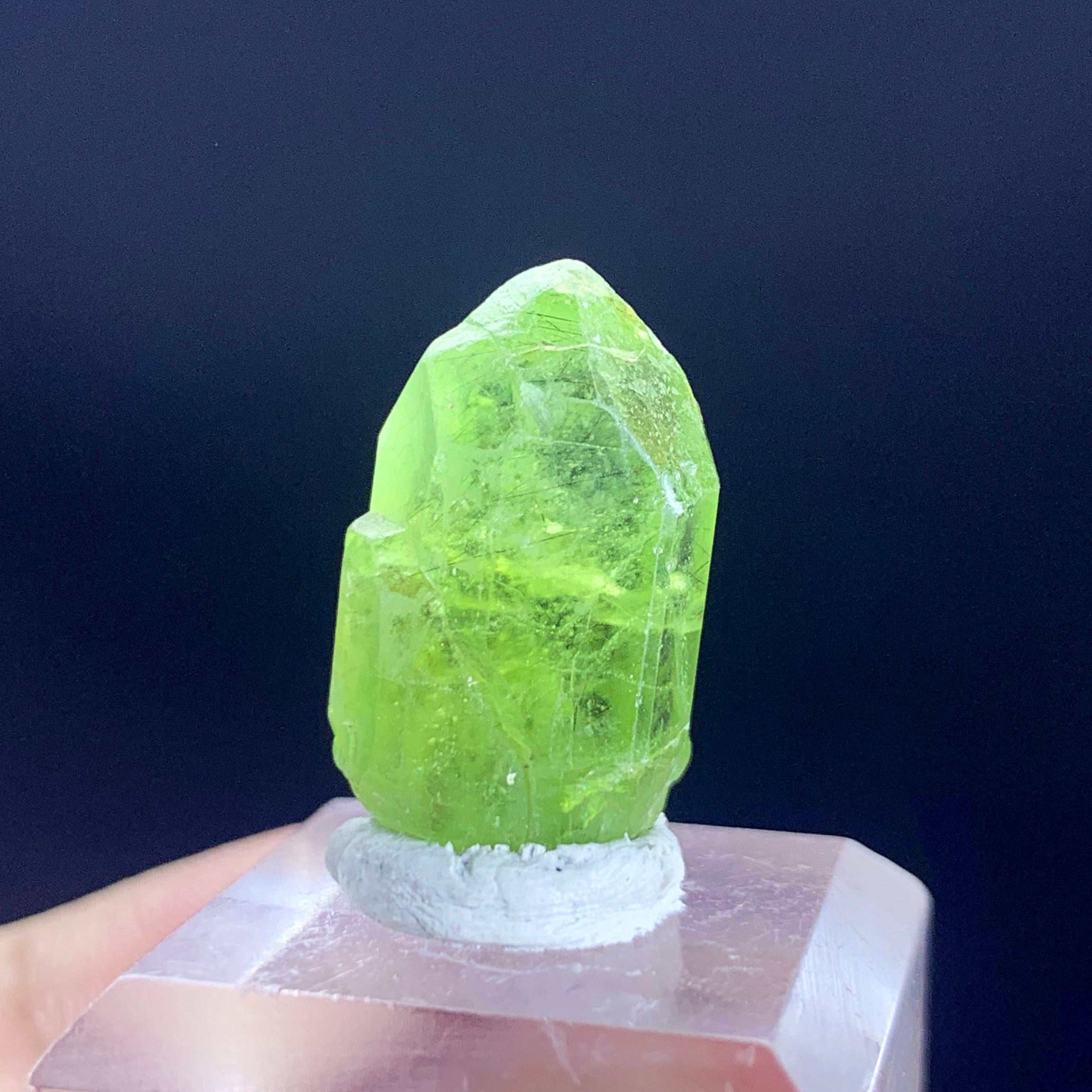 Natural Peridot Crystal, Raw Peridot Pendant, Olivine Peridot Gemstone